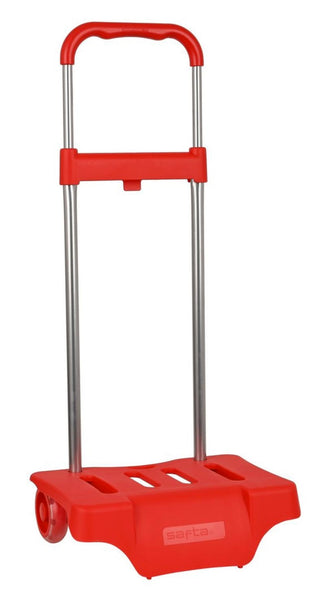 Carro portamochilas Safta rojo para primaria en papelería Badajoz – resistente y práctico en Be To Be Menacho y Valdepasillas.