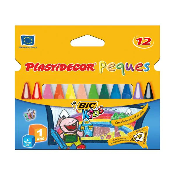 Ceras Plastidecor Peques Ceras Triangulares ( 12 Colores ) - Bic