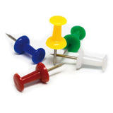 Agujas Push Pins Chinchetas Cabeza Plástica 25 Unidades Colores Variados - Apli