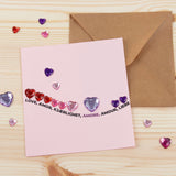 Corazones en Forma de Diamante Adhesivos Brillantes 100 Unidades - Apli