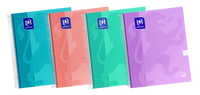Cuaderno - Libreta - Bloc A4 EuropeanBook 5 Cuadrícula Colores Pastel Pasta Cartón - LIVE & GO - Oxford