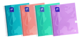 Cuaderno - Libreta - Bloc A4 EuropeanBook 5 Cuadrícula Colores Pastel Pasta Cartón - LIVE & GO - Oxford