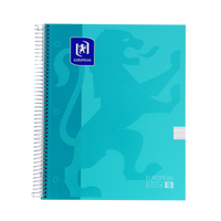 Cuaderno - Libreta - Bloc A4 EuropeanBook 5 Cuadrícula Colores Pastel Pasta Cartón - LIVE & GO - Oxford