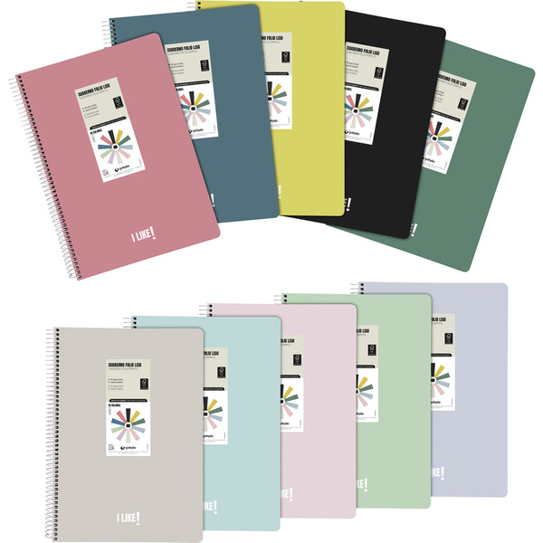 Cuaderno A4 PP Blanco Liso I LIKE Nature Colors Grafoplás en papelería Badajoz – disponible en Be To Be Menacho y Valdepasillas