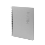 Cuaderno libreta espiral metalica tapa dura gris Shadow A4 80 hojas 95 g Milan disponible en papeleria en Badajoz