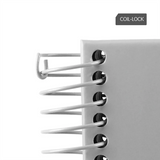 Cuaderno Libreta Espiral Metálica Tapa Dura Color Gris Shadow A4 80 Hojas 95g 5x5 mm - Milan