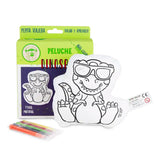 Peluche dinosaurio lavable para colorear Pepita Viajera en papeleria Badajoz disponible en Be To Be Menacho y Valdepasillas