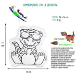 Decora Tu Peluche de Dinosaurio Juguete Para Colorear Lavable - Pepita Viajera