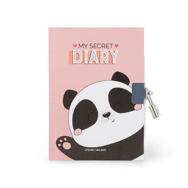 Mi Diario Secreto Personal Panda Diario Con Candado Panda Kawaii - Legami