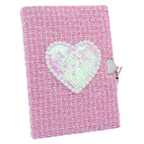 Mi Libro Diario Secreto Gira Brilla Glamour con Candado y Bolígrafo Incluido Stickers A5 - Nice Group