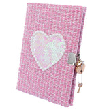 Mi Libro Diario Secreto Gira Brilla Glamour con Candado y Bolígrafo Incluido Stickers A5 - Nice Group
