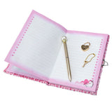 Mi Libro Diario Secreto Gira Brilla Glamour con Candado y Bolígrafo Incluido Stickers A5 - Nice Group
