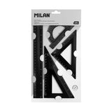 Equipo de dibujo Milan Shadow 30 cm negro disponible en Badajoz
