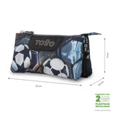 Estuche Escolar Verat Soccer Balón Fútbol  Modelo Tablero Triple Compartimento – Totto