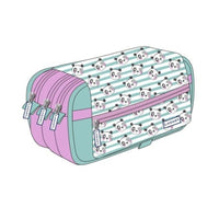 Estuche Portatodo Tres Cremalleras Tres Compartimentos Diseños Divertidos - Lagart