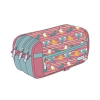 Estuche Portatodo Tres Cremalleras Tres Compartimentos Diseños Divertidos - Lagart