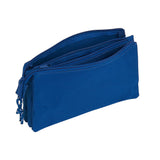 Estuche - Portatodo De Tres Compartimentos - Triple - Reciclado - Azul Marino Oxford - Blackfit8 -