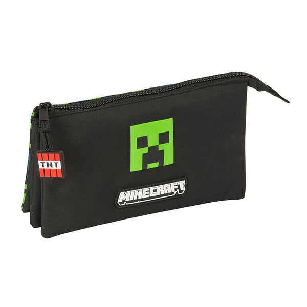 Estuche Portatodo De Tres Compartimentos Minecraft TNT - Safta