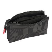 Estuche Portatodo De Tres Compartimentos Triple F.C. Barcelona Black - Safta
