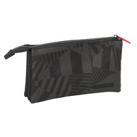 Estuche Portatodo De Tres Compartimentos Triple F.C. Barcelona Black - Safta