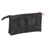 Estuche Portatodo De Tres Compartimentos Triple F.C. Barcelona Black - Safta