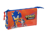 Estuche Portatodo De Tres Compartimentos Sonic Sega Prime - Safta