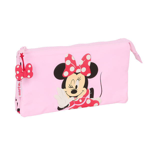 Estuche Portatodo De Tres Compartimentos Minnie Mouse Maine - Safta