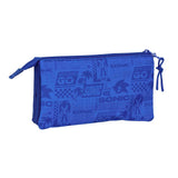 Estuche de Tres Compartimentos Sonic The Hedgehog Portatodo Triple - Safta