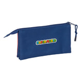 Estuche Portatodo De Tres Compartimentos Super Mario Estuche Escolar Mario Bross Mamma Mia - Safta