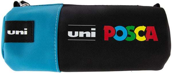 Estuche Posca azul cilindrico de tela en papeleria Badajoz disponible en Be To Be Menacho y Valdepasillas