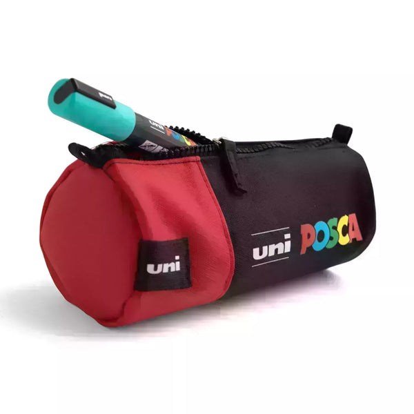 Estuche Portatodo Cilíndrico de Tela Posca Color Rojo - Uni