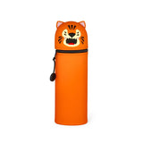 Estuche Portatodo De Silicona 2 en 1  Estuche Y Cubilete De Escritorio Tiger «Grrreat Adventures» Kawaii - Legami