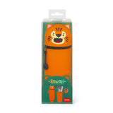 Estuche Portatodo De Silicona 2 en 1  Estuche Y Cubilete De Escritorio Tiger «Grrreat Adventures» Kawaii - Legami