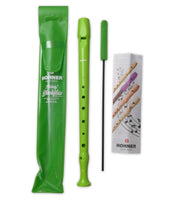 Flauta Escolar Hohner Verde Claro Con Funda Y Limpiador - Flauta Dulce