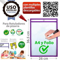 Fundas de Borrado en Seco Escribe y Borra A4 Colores Variados - Office Box