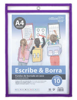 Fundas de Borrado en Seco Escribe y Borra A4 Colores Variados - Office Box