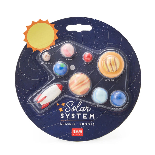 Set De 9 Gomas Solar System - Gomas Sistema Solar Miniatura - Legami