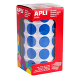Gomets Adhesivos Redondos Color Azul de 20 mm Rollo 1.770 Unidades - Apli