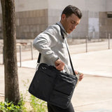 Maletin Para Portatil de Hasta 17" Acolchado Con Bolsillos Exteriores Maletín Bandolera Milan Shadow Color Negro - Milan