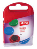 Imanes pizarra magnetica Apli colores surtidos 20 mm en Badajoz