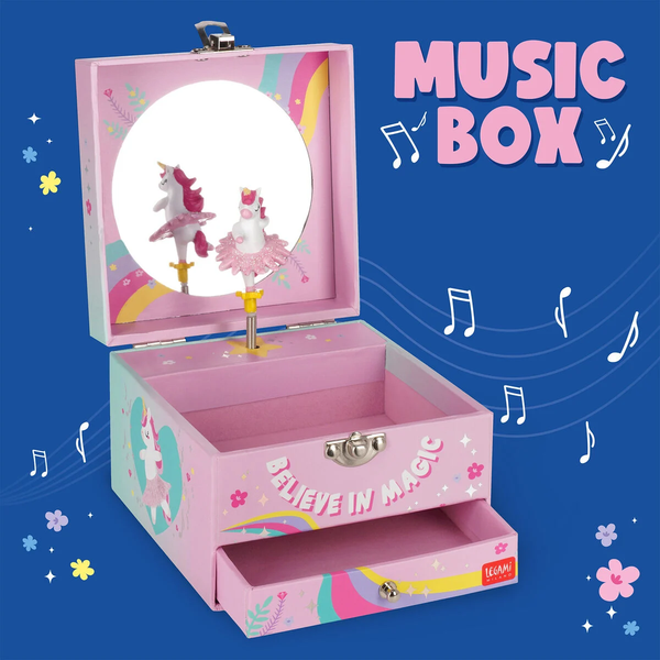 Joyero Musical Caja De Música Con Joyero Music Box Unicornio Dream big - Legami