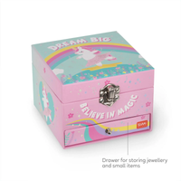 Joyero Musical Caja De Música Con Joyero Music Box Unicornio Dream big - Legami