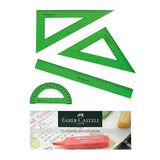 Juego de reglas Faber Castell verde 30 cm con borde biselado – papelería Badajoz en Be To Be Menacho y Valdepasillas