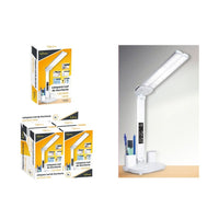 Lámpara De Escritorio Led Con Cubiletes Color Blanco - Flexo Para Escritorio Tres Tonos De Luz - Lámpara Flexo Para Trabajo Con Relog Y Temperatura - Umay