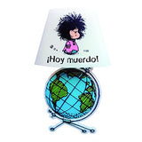 Lampara Adhesiva Mafalda ¡ Hoy Muerdo ! - Lámpara Decorativa Adhesiva Para Dormitorio Mafalda - Lucy Sticker Mafalda Bola Mundo - Magazzini Salani