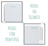 Libreta Kraft Pepitas del Mundo A5 Blanco Liso / Puntos 120 Páginas - Pepita Viajera
