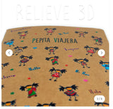 Libreta Kraft Pepitas del Mundo A5 Blanco Liso / Puntos 120 Páginas - Pepita Viajera