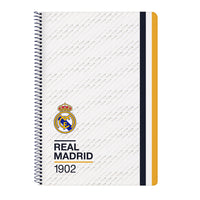 Libreta Real Madrid Tapa Dura 4x4 mm Tamaño Folio - Safta