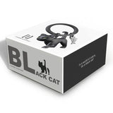 Llavero de Acero Gato Negro y Raspa de Pescado - Meta[l]morphose ®