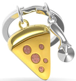 Llavero de Acero Pizza Slice Porción de Pizza - Meta[l]morphose ®